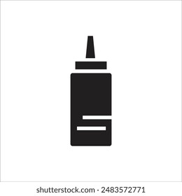 ketchup bottle vector icon line template