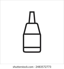 ketchup bottle vector icon line template