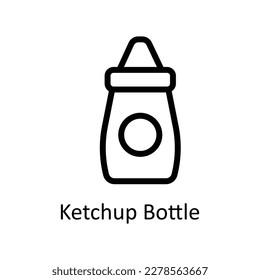 Ketchup Bottle Vector       outline Icons. Simple stock illustration stock