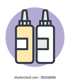 Ketchup Bottles Vector Icon
