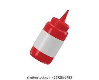 Ketchup and chili sauce bottle 3d render