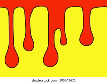 Ketchup dripping on the cheese vector.