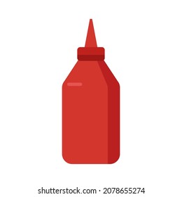 ketchup flat clipart vector illustration