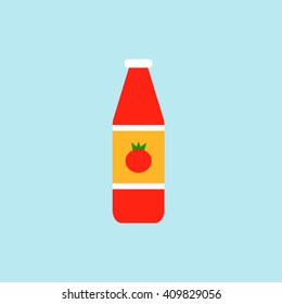 Ketchup flat icon 