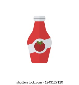 ketchup flat vector icon