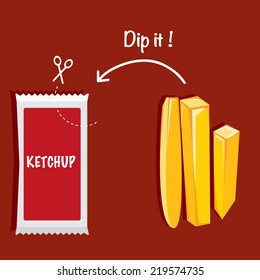 Ketchup and french fries