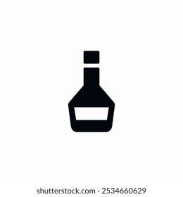 ketchup glass bottle icon sign vector