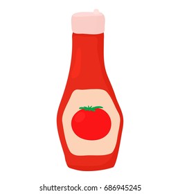 Ketchup icon. cartoon illustration of ketchup vector icon for web