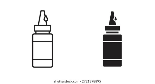 Conjunto de concepto de icono de ketchup. Colección de íconos simple