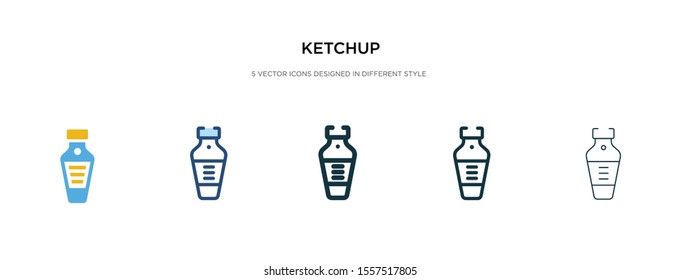 ketchup icon in different style vector illustration. two colored and black ketchup vector icons designed in filled, outline, line and stroke style can be used for web, mobile, ui