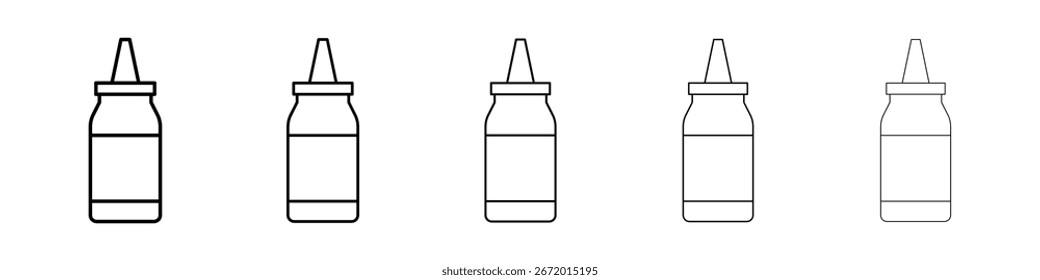 Ketchup Ikone gefüllt flachen Schild Konzept für Web-Design.