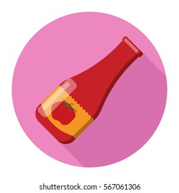 Ketchup icon flat design