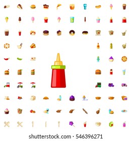 ketchup icon illustration isolated vector sign symbol