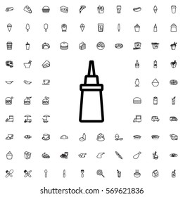 ketchup icon illustration isolated vector sign symbol