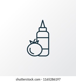 Ketchup icon line symbol. Premium quality isolated tomato element in trendy style.