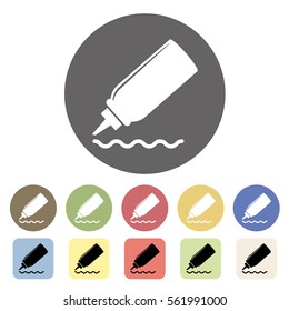 Ketchup icon set.Vector illustration
