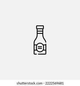 Ketchup icon sign vector,Symbol, logo illustration for web and mobile