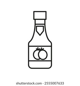 Ketchup icon Simple thin line flat symbol