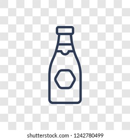 Ketchup icon. Trendy linear Ketchup logo concept on transparent background from kitchen collection