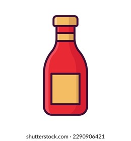 ketchup icon vector design template in white background