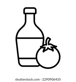 Ketschup-Symbol, Vektordesign-Vorlage auf weißem Hintergrund