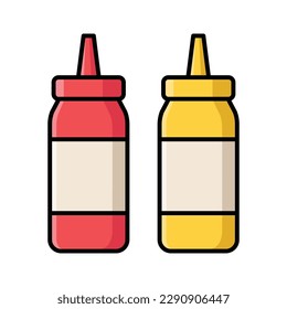ketchup icon vector design template in white background