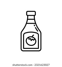 Ketchup icon in vector. Illustration