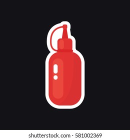 ketchup icon. vector illustration