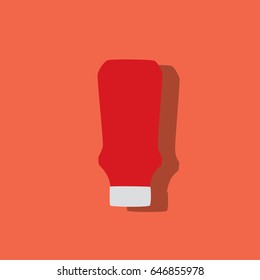 Ketchup icon, vector illustration design. Fast food collection.