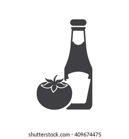Ketchup icon Vector Illustration on the white background.