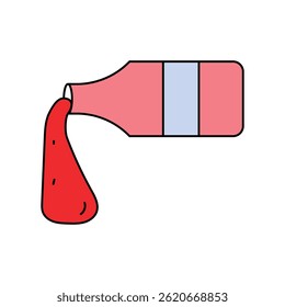 Icono de kétchup con fondo blanco Vector Ilustración de stock