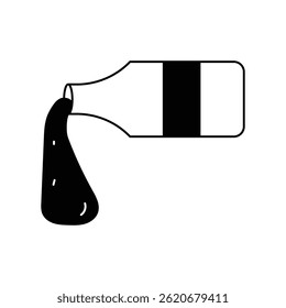 ketchup icon with white background vector stock illustration