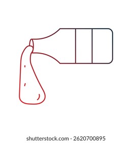 Icono de kétchup con fondo blanco Vector Ilustración de stock