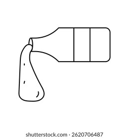 ketchup icon with white background vector stock illustration