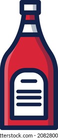 Ketchup illustration icon design flat food