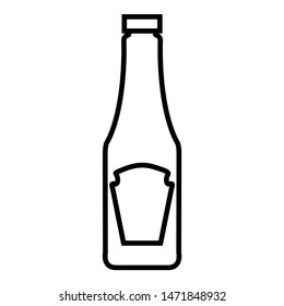 Ketchup line icon, logo isolated on white background