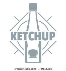 Ketchup logo. Simple illustration of ketchup vector logo for web