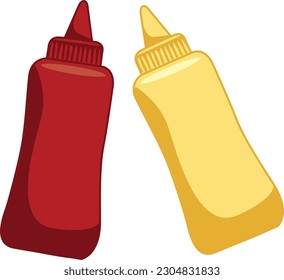Ketchup and mayonnaise dispenser containers