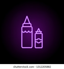 ketchup and mayonnaise icon. Elements of Food and drink in neon style icons. Simple icon for websites, web design, mobile app, info graphics