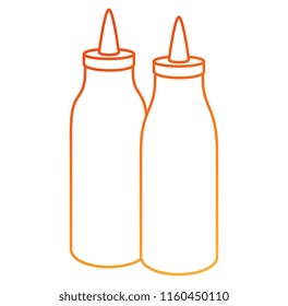 ketchup and mustard bottles