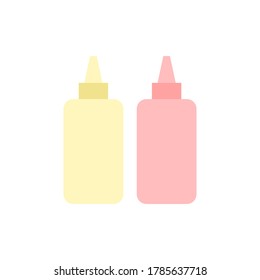 Ketchup, mustard icon. Simple color vector elements of public catering icons for ui and ux, website or mobile application