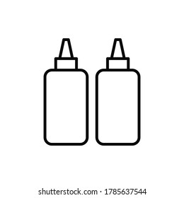 Ketchup, mustard icon. Simple line, outline vector elements of public catering icons for ui and ux, website or mobile application