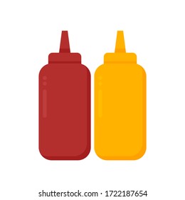 botella de ketchup y de mostaza