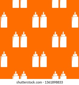 Ketchup mustard squeeze bottle pattern vector orange for any web design best