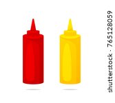 Ketchup and mustard vector