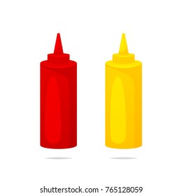 Ketchup And Mustard Vector