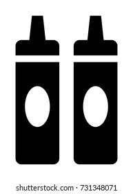 Ketchup & Mustard vector icon