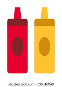 Ketchup & Mustard vector icon