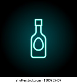 ketchup neon icon. Elements of fast food set. Simple icon for websites, web design, mobile app, info graphics