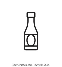 Ilustración del vector de contorno de Ketchup